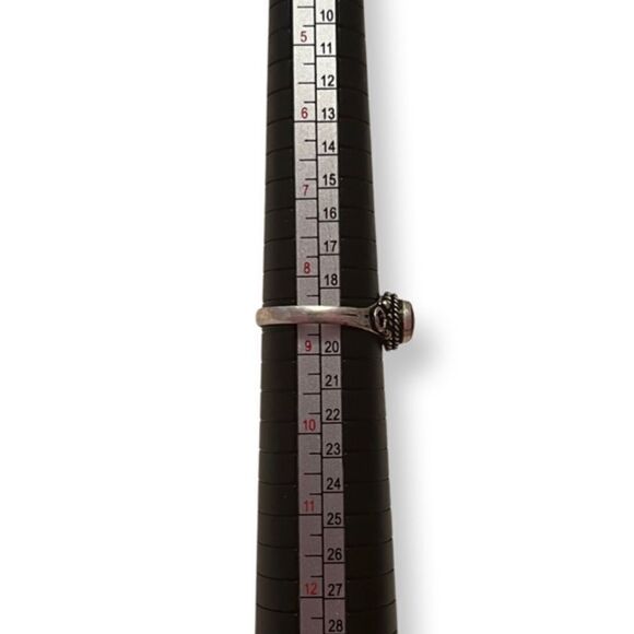 Garnet Silver Plated Ring Size 8.5 - Picture 5 of 5